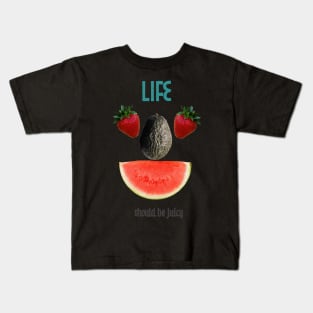 Smiling Fruit Face Kids T-Shirt